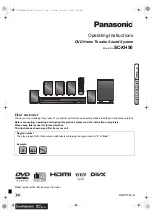 Предварительный просмотр 1 страницы Panasonic SC-XH50 Operating Instructions Manual