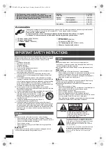 Preview for 2 page of Panasonic SC-XH70 Owner'S Manual