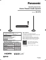 Panasonic SC-ZT2s Operating Instructions Manual preview