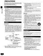 Предварительный просмотр 4 страницы Panasonic SCAK12 - CD STEREO SYSTEM Operating Instructions Manual