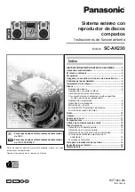 Preview for 1 page of Panasonic SCAK230 - MINI HES W/CD PLAYER Operating Instructions Manual