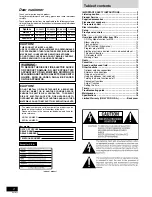 Preview for 2 page of Panasonic SCAK323 - MINI HES W/CD PLAYER Operating Instructions Manual