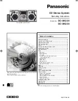 Preview for 1 page of Panasonic SCAK330 - MINI HES W/CD PLAYER Operating Instructions Manual