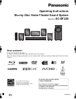 Panasonic SCBT228 - BLU-RAY HOME THEATER-EASY Operating Instructions Manual preview