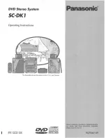 Предварительный просмотр 1 страницы Panasonic SCDK1 - MINISYS 5-D DVD CHGR Operating Instructions Manual