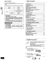 Preview for 2 page of Panasonic SCDK1 - MINISYS 5-D DVD CHGR Operating Instructions Manual