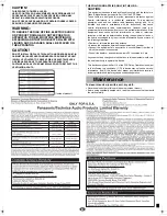 Preview for 8 page of Panasonic SCEN6 - DESKTOP CD AUDIO SYS Operating Instructions Manual