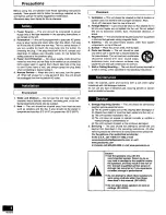 Предварительный просмотр 4 страницы Panasonic SCHDX2 - AMPLIFIER SPEAKER SYSTEM Operating Instructions Manual