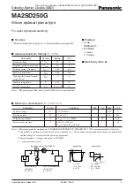 Panasonic Schottky Barrier Diodes MA2SD250G Specifications предпросмотр