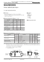 Panasonic Schottky Barrier Diodes MA2SD290G Specification Sheet preview