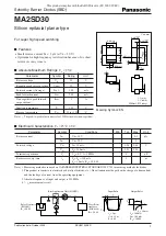 Предварительный просмотр 1 страницы Panasonic Schottky Barrier Diodes MA2SD30 Specification Sheet