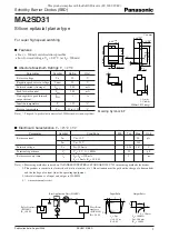 Panasonic Schottky Barrier Diodes MA2SD31 Specifications preview