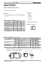 Предварительный просмотр 1 страницы Panasonic Schottky Barrier Diodes MA3J7020G Specifications