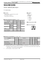 Preview for 1 page of Panasonic Schottky Barrier Diodes MA3SE020G Specification Sheet