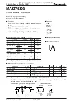 Предварительный просмотр 1 страницы Panasonic Schottky Barrier Diodes MA3Z7930G Specifications