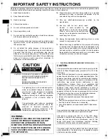 Предварительный просмотр 2 страницы Panasonic SCHT16 - A/V RECEIVER Operating Instructions Manual