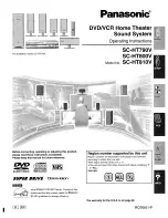 Предварительный просмотр 1 страницы Panasonic SCHT790V - DVD THEATER RECEIVER Operating Instructions Manual