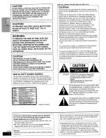 Предварительный просмотр 4 страницы Panasonic SCHT790V - DVD THEATER RECEIVER Operating Instructions Manual