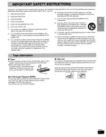 Предварительный просмотр 5 страницы Panasonic SCHT790V - DVD THEATER RECEIVER Operating Instructions Manual