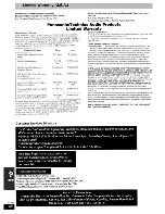 Предварительный просмотр 62 страницы Panasonic SCHT790V - DVD THEATER RECEIVER Operating Instructions Manual