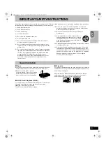 Предварительный просмотр 5 страницы Panasonic SCHT800V - DVD THEATER RECEIVER Operating Instructions Manual