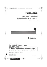 Предварительный просмотр 1 страницы Panasonic SCHTB170 Operating Instructions Manual