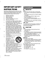 Предварительный просмотр 2 страницы Panasonic SCNT10 Owner'S Manual