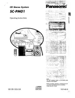 Panasonic SCPM01 - CD STEREO SYSTEM Operating Instructions Manual preview