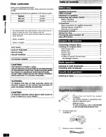 Preview for 2 page of Panasonic SCPM11 - CD STEREO SYSTEM Operating Instructions Manual