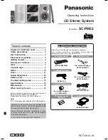 Panasonic SCPM53 - HES MICRO SYSTEM Operating Instructions Manual preview