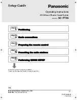 Предварительный просмотр 1 страницы Panasonic SCPTX5 - DVD HOME THEATER SOUND SYSTEM Setup Manual