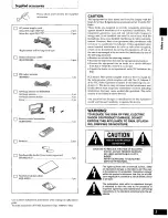 Предварительный просмотр 3 страницы Panasonic SCS2050 - HI-FI COMPONENT SYSTEM Operating Manual