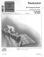 Preview for 1 page of Panasonic SCS2350 - HI-FI COMPONENT SYSTEM Operating Manual