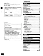 Preview for 2 page of Panasonic SCS2350 - HI-FI COMPONENT SYSTEM Operating Manual