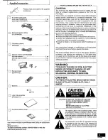 Preview for 3 page of Panasonic SCS2350 - HI-FI COMPONENT SYSTEM Operating Manual