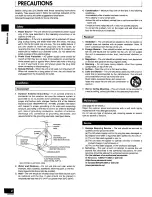 Preview for 4 page of Panasonic SCS2350 - HI-FI COMPONENT SYSTEM Operating Manual