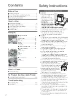 Предварительный просмотр 2 страницы Panasonic SD-257 Operating Instructions And Recipes