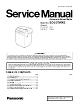 Panasonic SD-257WXE Service Manual preview