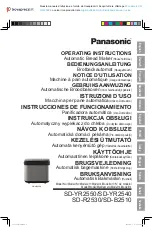 Preview for 1 page of Panasonic SD-YR2540 Operating Instructions Manual