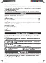 Preview for 2 page of Panasonic SD-YR2540 Operating Instructions Manual