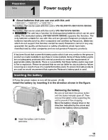 Preview for 19 page of Panasonic SDR-H100P Owner'S Manual