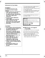 Предварительный просмотр 2 страницы Panasonic SDR-H280 Operating Instructions Manual