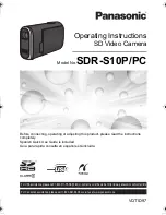 Panasonic SDR S10 - Camcorder - 800 KP Operating Instructions Manual preview