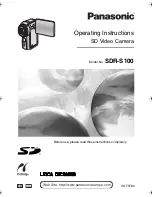 Предварительный просмотр 1 страницы Panasonic SDR-S100 Operating Instructions Manual