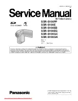 Preview for 1 page of Panasonic SDR-S100PP Service Manual