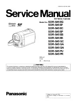 Preview for 1 page of Panasonic SDR-S45EB Service Manual