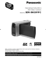 Panasonic SDR SW20 - Camcorder - 680 KP Operating Instructions Manual preview