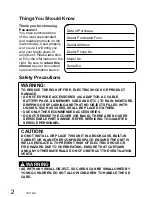 Preview for 2 page of Panasonic SDR-SW20P Operating Instructions Manual