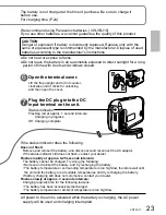 Предварительный просмотр 23 страницы Panasonic SDR-SW21 Operating Instructions Manual