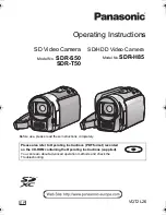 Panasonic SDRH85 - HDD SD CAMCORDER Operating Instructions Manual preview